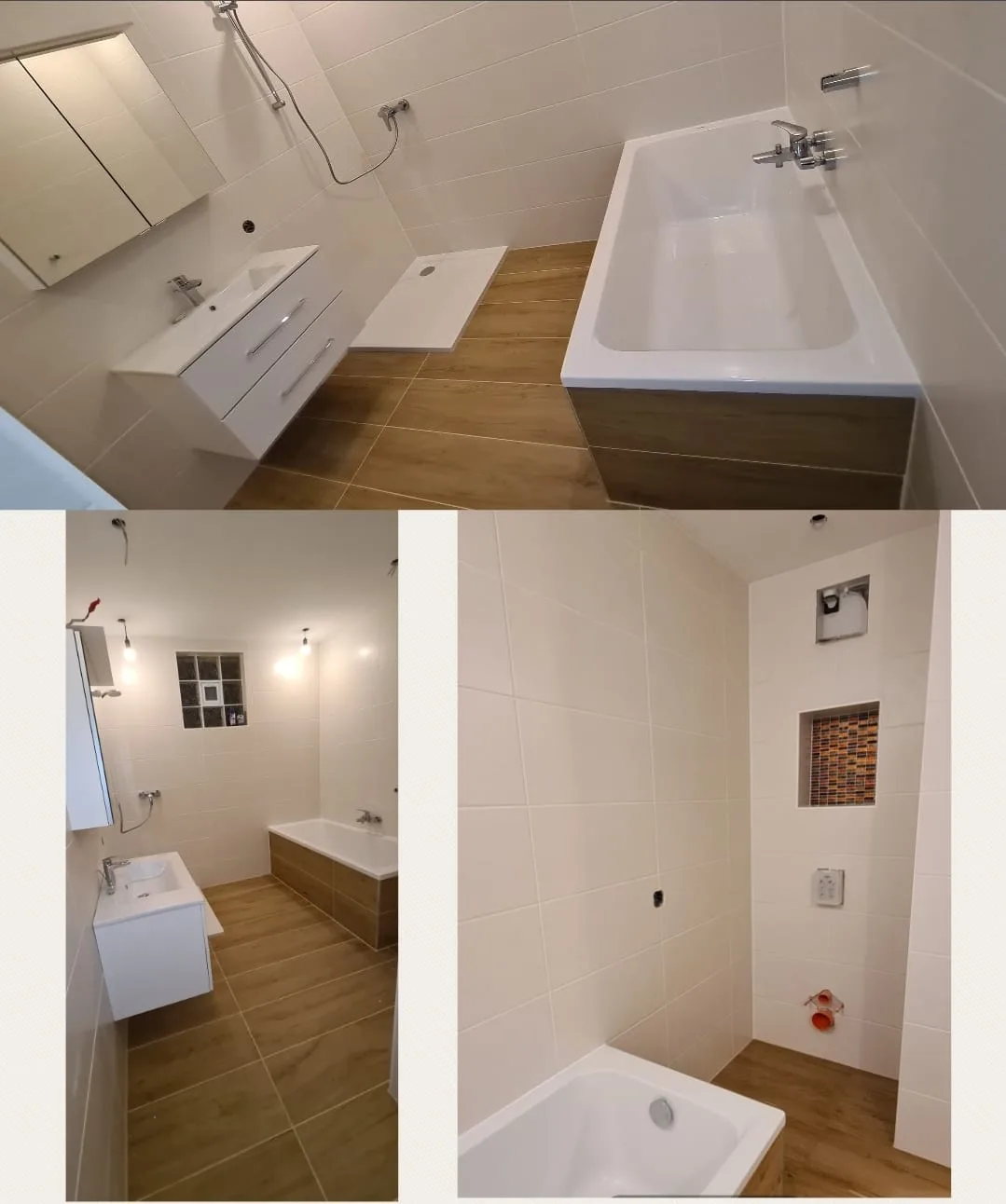 Collage einer ausgeführten Badsanierung